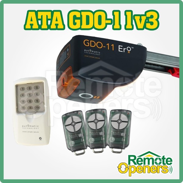 ATA GDO-11 Ero Sectional Garage Door Motor With 3m Belt Rail + Keypad Kit