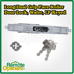 Lenlok _Long Dual Grip Face Roller Door Lock, Wafer, LF Keyed Alike #4323